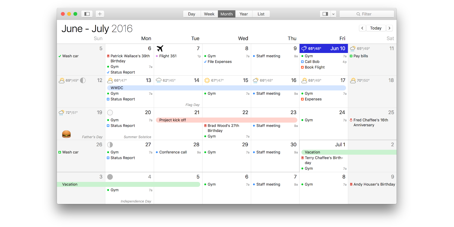 best calendar software for mac